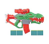 Nerf DinoSquad - Rex-Rampage blaster motorizzato con caricatore da 10 dardi, supporto per 10 dardi e design a forma di T-Rex