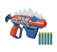 Nerf DinoSquad Stegosmash, blaster con supporto per 4 dardi, design Stegosauro spinoso, include 5 dardi