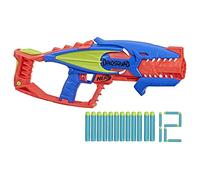 Nerf DinoSquad - Terrodak, 12 dardi Elite, design a forma di dinosauro, blaster in gommapiuma da 4 dardi per giochi all'aperto di bambini e bambine