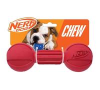 Nerf Dog Barbell - Giocattolo da Masticare per Cani, Grande, Rosso, Medio