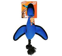 Nerf Dog Grande anatra lancio in nylon con design interattivo, blu (3473), per tutte le razze