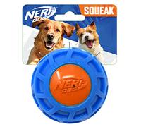 Nerf Dog - Palla da squittire TPR EXO, 7,6 cm, colore: Blu/Arancione