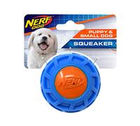 Nerf Dog - Palla da squittismo TPR EXO da 6,3 cm, colore: Blu/Arancione