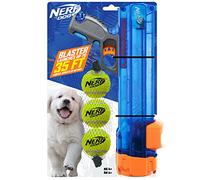 Nerf Dog Set regalo per palline da tennis di piccole dimensioni, con 3 palline, ideale per recupero, ricarica a mani libere, lancia fino a 15,2 m, unità singola, include 3 palline Nerf