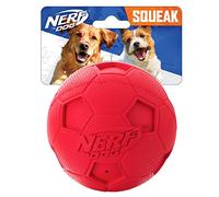 Nerf Dog Soccer Squeak Palla Giocattolo per Cani, Grande, Rosso