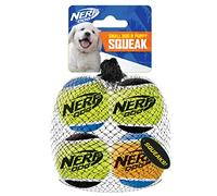 Nerf Dog x-Small Squeak Palline da Tennis Giocattolo per Cani (4 Pezzi)