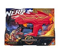 Nerf Dragonpower Fireshot F0813EU4 - Freccette per freccette ispirate a Dungeons And Dragons, 5 freccette ufficiali Nerf e 4 custodie, manico per innesco, multicolore