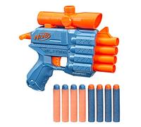 Nerf elite 2.0, blaster prospect qs-4, 8 dardi originali nerf elite, blaster a 4 dardi, mirino telescopico fisso