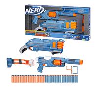 Nerf elite 2.0 double defense 2-blaster pack, include blaster spectre rev-5 6-in-1, blaster warden db-8, 40 dardi nerf elite