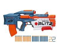 Nerf Elite 2.0 - Motoblitz, blaster Nerf motorizzato, giocattoli per giochi all'aperto per bambini e bambine di 8 anni, caricatore da 10 dardi, 6 dardi Airblitz, 22 dardi