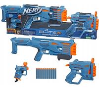 Nerf Elite 20 Blaster Set 3 in 1 Tetrad Quadfire Ace SD Confezione da 3 10 fr...