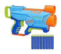 NERF Elite Junior Explorer - Pistola in schiuma giocattolo facile da giocare, 8 freccette per giochi all'aperto per bambini, dai 6 anni in su