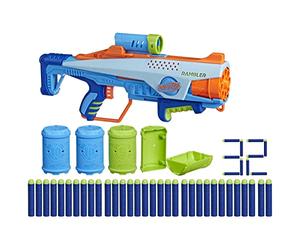 Nerf Elite Junior JR Rookie Pack, blaster facile da usare, 32 dardi Nerf Elite, 4 bersagli