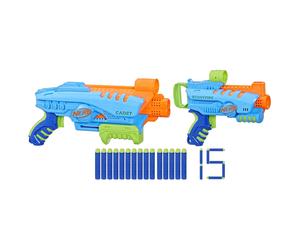 NERF Elite Junior Ultimate Starter Set, 2 Easy Play Blaster, 15 freccette per ba
