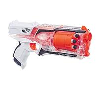 Nerf Elite - Strongarm Clear (Blaster a canna rotante, Lancio a ripetizione, con 6 dardi originali Nerf Elite inclusi)