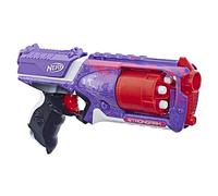 Nerf Elite - Strongarm Purple (Blaster a canna rotante e lancio a ripetizione, con 6 dardi originali Nerf Elite inclusi)