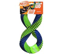 Nerf Giocattolo per cani in nylon intrecciato a forma di infinito, 30,5 cm, resistente, interattivo, per cani, blu/verde