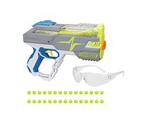 NERF Hyper Rush-40 Pump-Action Blaster, 30 Hyper Rounds, Eyewear, Up to 110 FPS Velocity, Easy Reload, Holds Up to 40 Rounds