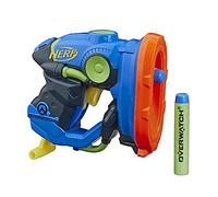 Nerf MicroShots Overwatch Lucio Blaster, include 2 freccette nerf Elite ufficiali, per bambini, adolescenti, adulti
