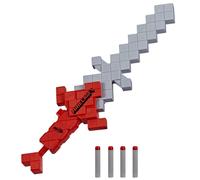 Nerf Minecraft Heartstealer Toy Sword, Blasts Darts, includes 4 Elite Foam, Desi