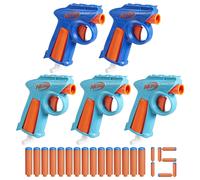 Nerf N-Serie Party Pack, enth lt 5 Flex-Blaster der N-Serie, 15 N1-Darts. Nur kompatibel mit Blastern der N-Serie. Ab 8 Jahren (Amazon-Exklusiv)