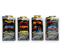Nerf Nitro Schiuma Auto 3-Pack 7cm Giocattolo Veicolo Set (4 Stili Disponibile,