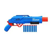 Nerf Alpha Strike Big Cat DB-2 Blaster, sabbiatura a doppia canna, spara 2 freccette di fila, include 8 freccette ufficiali Nerf Elite