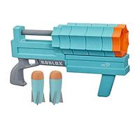 NERF Roblox Sharkbite: Web Launcher Rocker Blaster, Includes Code to Redeem Exclusive Virtual Item, 2 Rockets, Pump Action