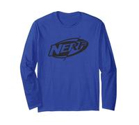 Nerf Spliced Logo Maglia a Manica, Unisex per Adulti, Blu Reale, XL