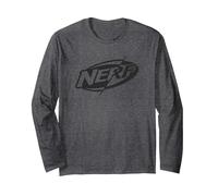 Nerf Spliced Logo Maglia a Manica, Unisex per Adulti, Grigio Scuro, S