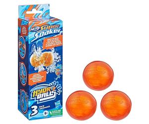 NERF Super Soaker Hydro Balls 3-Pack, Reusable Water Balloons, Water-Filled Ball