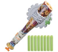 Nerf Zombie Strikeout Dart Blaster, 8 freccette Nerf Elite, lama in schiuma, pul
