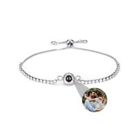 Nergaebe Braccialetti personalizzati con foto con foto all'interno,braccialetti di proiezione personalizzati con foto per donna uomo,bracciale con immagine circolare per la festa della mamma