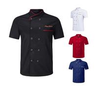 Nergaebe Cappotto Chef Personalizzato per Uomini Donne (Black)