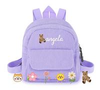 Nergaebe Zaino Personalizzato per Bambine e Bambini, Mini Zaino con Nome Ricamato su Misura, Zaini per Bambini Piccoli, Mini Zainetto per Bambini per l'Asilo e la Scuola Elementare