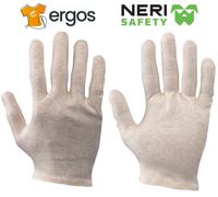 NERI SAFETY 12 paia GUANTI Cotone Prima Scelta Polso Orlato Grezzo Sottoguanto