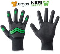 NERI SAFETY 6 paia GUANTI Protezione Impatto Resistente Taglio Palmo Nitrile