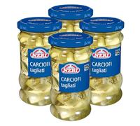 NERI Sottoli - Carciofi Tagliati, Ideali per Antipasti, Contorni o come Guarnizione per Pizze e Insalate - Per un Gusto Autentico e Naturale - 4 Confezioni da 314 g