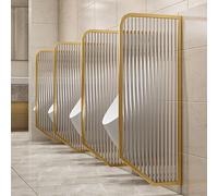 Nero - 1 Divisore For La Privacy Dell'orinatoio Da Uomo, Divisore For WC In Vetro Temperato(Gold,3pcs)