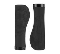 (Nero) 1 paio di manopole per manubrio da mountain bike, antiscivolo, comode, bloccabili, in gomma morbida