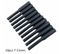 Nero 10 pezzi 7-11mm / 9-14mm PEX PE asta per attrezzi per la riparazione di tubi dell'acqua, bastoncini di riparazione in PE, barra per parti di saldatura di tubi in plastica per tubi