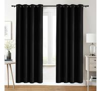 Nero 135x240cm Utopia Home 2 Pezzi Tende Oscuranti con Occhielli
