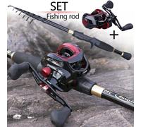 (nero, 2,1 m e impugnatura sinistra) Canne da pesca e mulinelli Sougayilang 1,8 m/2,1 m/2,4 m Canna