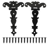 (Nero) 2 pezzi Cerniera per capannone Cerniera per cancello in legno resistente Ferramenta per porta da esterno per capannone retrÃ²