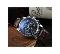 (nero-3)2023 Nuova tendenza Led Zeppelin Orologio da polso multifunzione a tre quadranti con cronometraggio