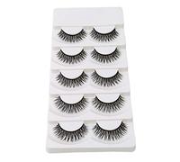Nero 3# 5 Pair Ciglia Fatte a Mano Look Eyelashes Estensione Trucco Creativo e UtileUtile