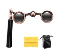 Nero 3X25 Opera Binoculare Lente Lente Telescopio Opera Occhiali Rivestiti 7357