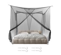 nero 4-letto ad angolo reticolato zanzara del baldacchino per la / l4097