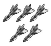 Nero Alettone Posteriore Auto Stile Fibra Carbonio in ABS 5 Pezzi | Forma , Design a Punta, per Tetti e Hatchback, 5 Alette Incluse