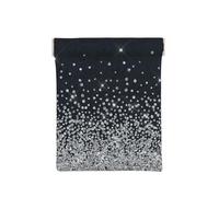 Nero Argento Glitter Diamante Scintillante, Spremere il portafoglio superiore da donna Borsa portaoggetti Piccola portamonete Portamonete